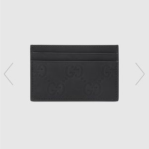 New Leather Rubber Effect Card Case on Gucci website for $330